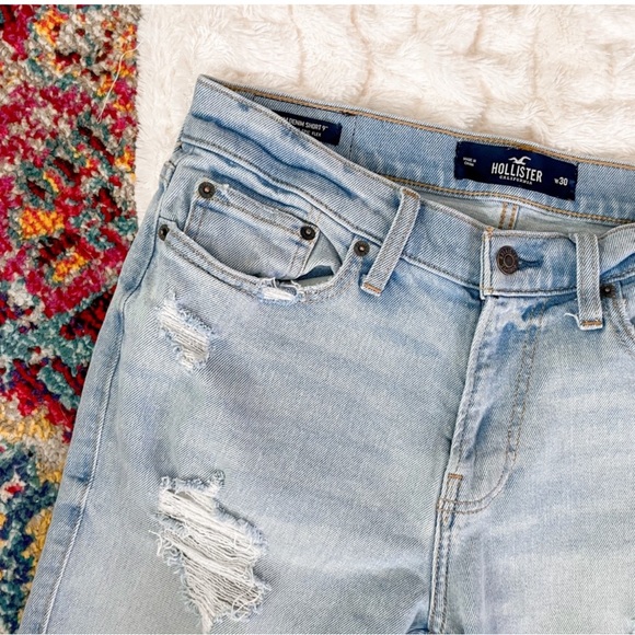 Men's Hollister Slim Denim Short 9" Light Wash Size 30 - Picture 5 of 7